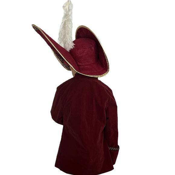 Disney Store Captain Hook Costume Jacket And Hat Child Size XS 4/5 - Picture 4 of 6